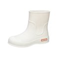 thumbnail image 2 of HTHLVMD Rubber Gardening Shoes, Waterproof Solid Mid Calf Rain Boots Casual Outdoor Gardening, Slip Resistant Rubber Footwear Holiday Travel Wearing, Lightweight Comfortable Car Wash Shoes, White 6.5, 2 of 3
