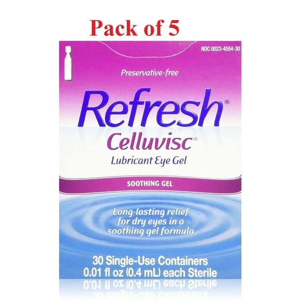 REFRESH CELLUVISC Lubricant Eye Soothing Gel Single Use Long Lasting