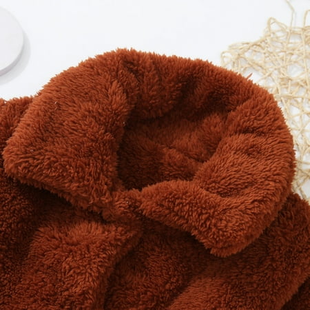 

CAICJ98 Baby Clothes For Girls Bear Baby Girl Boy Coat Ears Romper Infant Fleece Footed Jumpsuit Hooded Girls Coat&jacket Wine