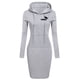 thumbnail image 1 of 2022 Spring Autumn Sweatshirt Long-Sleeved Dress Woman Clothing Hooded Collar Pocket Simple Casual Lady Dress SweatshirtXXL Gao Jinjia LED, 1 of 2