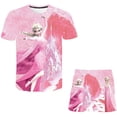 thumbnail image 1 of Bebé niño niña niños Frozen Elsa Anna traje verano niños niños niñas camiseta + Pantalones cortos 2 trajes niños bebé niña conjuntos Cloth8T Gao Jinjia LED, 1 of 2