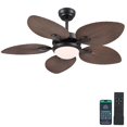 thumbnail image 1 of Ventilador de techo Wiviniya Tropical de 44 pulgadas para interiores y exteriores con luz, 1 of 9