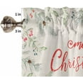 thumbnail image 5 of Christmas Kitchen Curtains 63 Inch Length, Farmhouse Curtains & Drapes, Xmas Botanical Snowflake Pine Cones Rustic Rod Pocket Window Curtains for Living Room/Bedroom, 42" x 63", 2 Panels, 5 of 5