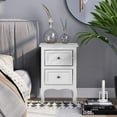 thumbnail image 2 of HLL White Nightstand Set of 2, Nightstands with 2 Drawers, Bed Side Table/Night Stand, Small Nightstand for Bedroom, Small Spaces, College Dorm, Kids’ Room, Living Room, Wood, 16W x 12D x 24H, 2 of 8