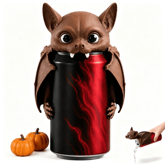 3D Printed Bat Can Cover, Reusable Soda Cap Drink Protector, Novelty Halloween Gift For Festival Party Picnics Camping And Desks.(1pc)