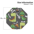 thumbnail image 2 of Lsque Cartoon Dinosaurs Pattern 4" Drink Coasters Set of 4, PVC Leather Absorbent Coasters, Table Coaster Set Decorative Coffee Cup Coasters Housewarming Gift -Octagon, 2 of 6