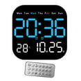 thumbnail image 1 of Reloj despertador Digital, configuración de alarma , 10 niveles, ajuste de brillo, temperatura, fecha, semana, visualización para el hogar y la , Azul, 1 of 8