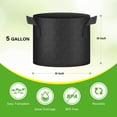 thumbnail image 2 of Bolsas de cultivo HealSmart Nonwoven de 5 galones, paquete de 6 unidades, para jardín, 2 of 5
