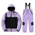 thumbnail image 3 of Aboser Kids Waterproof Snowsuit Set 2 Piece Winter Insulated Snow Suits Windproof Snowboard Jackets and Pants Sets Unisex Boys Girls Outdoor Skiing Suit Purple 5 Years, 3 of 9