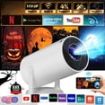 thumbnail image 4 of 2025 Android 11 Smart Projector: Native 1080P 4K Decode, WiFi 6 & BT 5.2, Auto Keystone, Compatible with Phone/Laptop/TV Stick, 4 of 11
