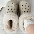 thumbnail image 3 of Fuzzy Croc Shoe Liners Winter Warm Detachable Washable Unisex Boot Sock Inserts Thick Pile For Cold Weather Comfort And Cozy Footwear, 3 of 4