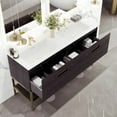 thumbnail image 5 of Eviva Iris 59"W x 19"D Gray Oak Freestanding Double Sink Bathroom Vanity with White Solid Surface Integrated Double Sink Top, 5 of 8