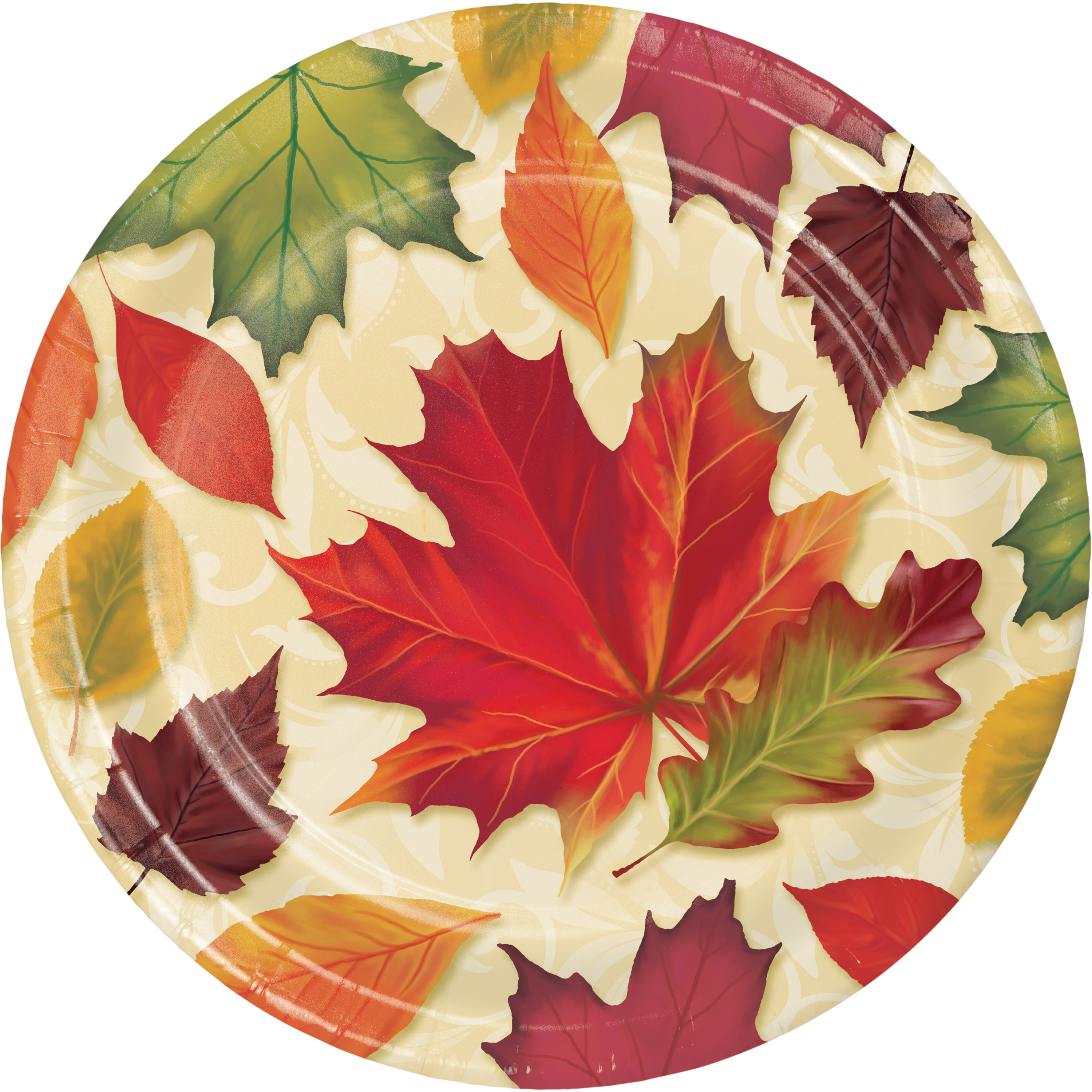 Fall Leaves Dessert Plates, 24 Count for 24 Guests