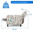 thumbnail image 5 of GDF Studio Dufour Fabric Recliner, Blue and White, 5 of 13