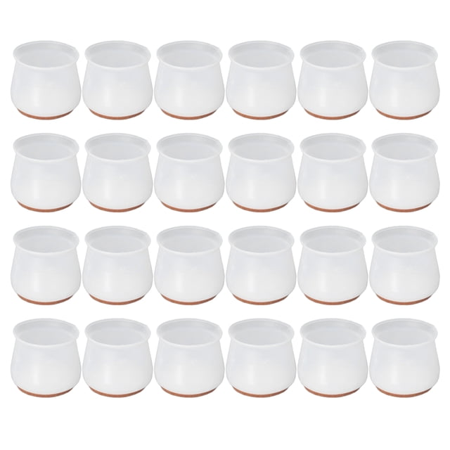 Apuakthei Protectores de Piso para Patas de Sillas, Antiarañazos, Reduce el Ruido, Desgaste, Fundas para Patas para sillas Estables, para el hogar, cafetería, Restaurante, 24 Piezas