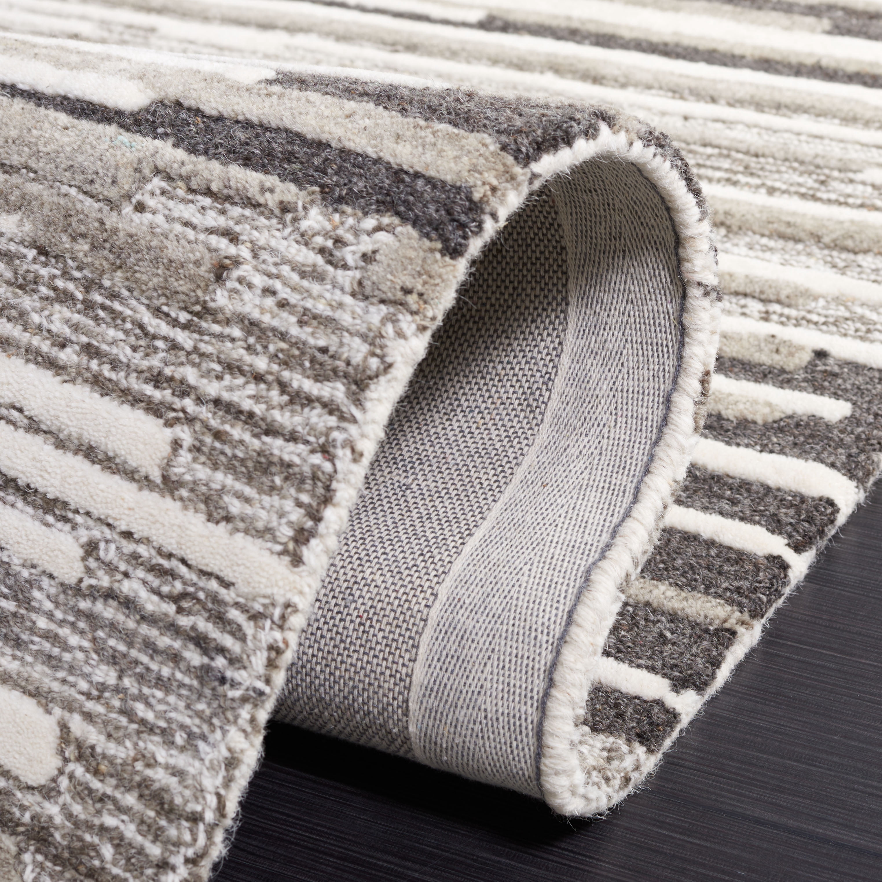 SAFAVIEH Fifth Avenue Dedrick Abstract Area Rug, Natural/Grey, 3' x 5'