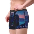 thumbnail image 2 of Uemuo Starry Sky Meditating Chimpanzees Pattern Men's Boxer Briefs,Trunk Anti-Chafing,Comfortable, Durable, and Stylish Underwear-Small, 2 of 9