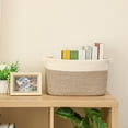 thumbnail image 4 of Rovga Laundry Basket For Clothes Cotton Rope Basket Blanket Basket Living Room Woven Toy Basket For Baby Nursery Storage Gradient Grey, 4 of 7