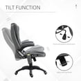 thumbnail image 4 of Vinsetto 6 Point Vibration Massage Office Chair with Heat, High Back Executive Office Chair with Padded Armrests, Linen Reclining Computer Chair, Deep Gray, 4 of 9