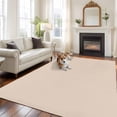 thumbnail image 3 of Beige Pure Color Area Rugs Collection 8'x10', Aesthetics Contemporary Modern Non Slip Indoor Rectangle Throw Runner Rug Floor Mat Carpet for Living Room Dining Table Bedroom Nursery, 3 of 9