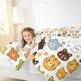 thumbnail image 4 of jejeloiu Cute Tiger Pattern Bedding Comforter Set,Kawaii Cartoon Bear Twin Comforter Sets,Colorful Cartoon Wildlife Bedding Set For Kids,Super Cozy Room Decor Reversible,2pcs, 4 of 8