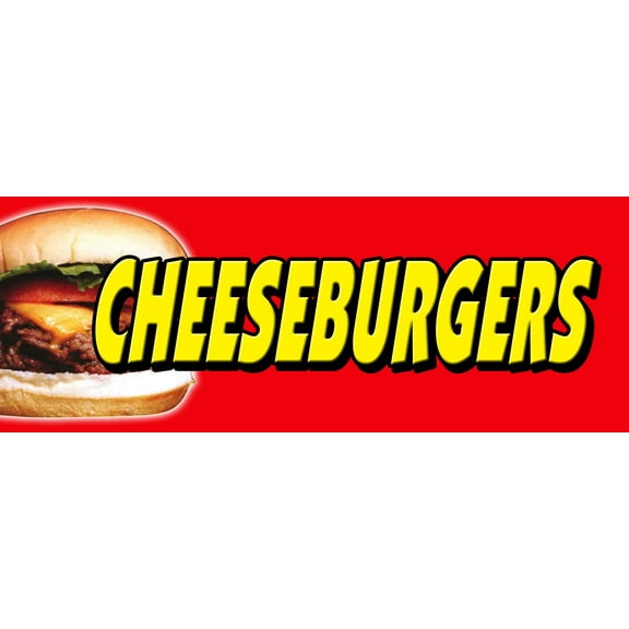 36" CHEESEBURGERS DECAL sticker hamburger burger cheese