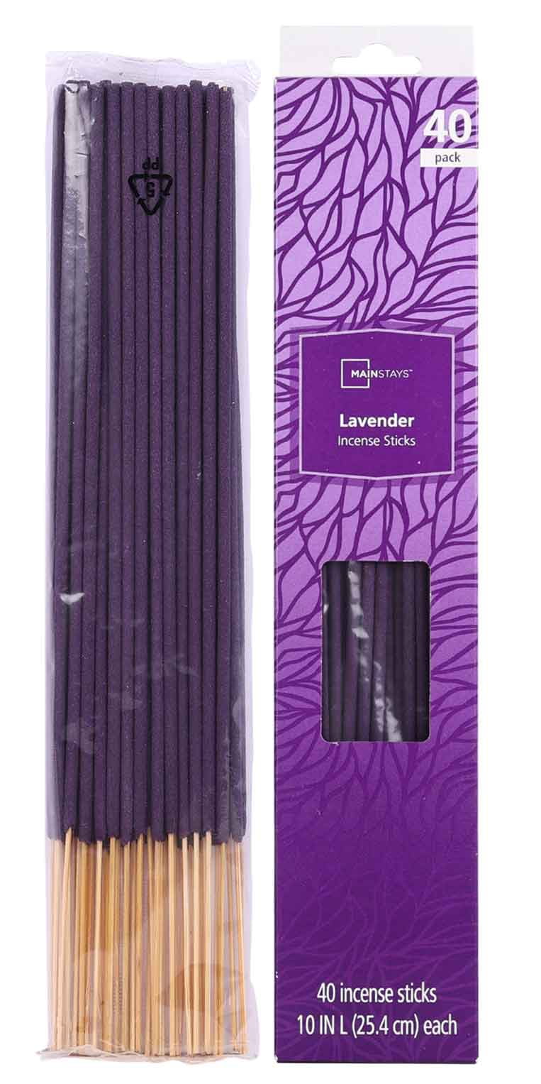Mainstays Incense Sticks, Lavender Fragrance (Purple), 40 Pack