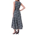 thumbnail image 3 of Vestido midi negro sin mangas de línea A con abertura lateral Inspire Chic XL, 3 of 6