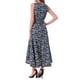 thumbnail image 3 of Vestido midi negro sin mangas de línea A con abertura lateral Inspire Chic XL, 3 of 6