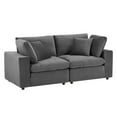 thumbnail image 1 of Modway Commix Down Filled Overstuffed Performance Velvet Loveseat in Gray, 1 of 8
