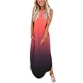 thumbnail image 1 of GYUJNB Robe Longue d'Été à Bretelles pour Femmes, Sexy, Col Croisé, Ample, Unie, Orange, 1 of 6