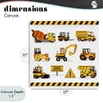 thumbnail image 4 of Stupell Industries Contemporary Construction Vehicles with Warning Canvas Art, 17 x 17, by Creative Studio, 4 of 8