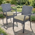 thumbnail image 2 of Panpaddle Outdoor Seat Pads Seat Cushions 4-Piece Solid Waterproof Patio Seat Chair Cushions 17"X16"X2" Rounded Square Patio Cushions, Beige, Set of 4, 2 of 8