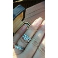 thumbnail image 3 of Silver & Stone Jewels 14K White Gold Finish Round Cut Cubic Zirconia Wedding Bridal Ring Set, 3 of 5