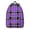 Purple and Black, variant on Purple and Black Checkered Pattern Backpack for School, Cute School Bag with Adjustable Shoulder Straps and Padded Back, 15.7"x11.8"x5.5"