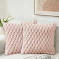 thumbnail image 4 of Horivan 2 Packs Faux Wool Velvet Pillow Covers Super Soft Cozy Decorative Throw Cushion Covers for Sofa Couch Bed Living Room Home Decor Accent Pillows, 4 of 6