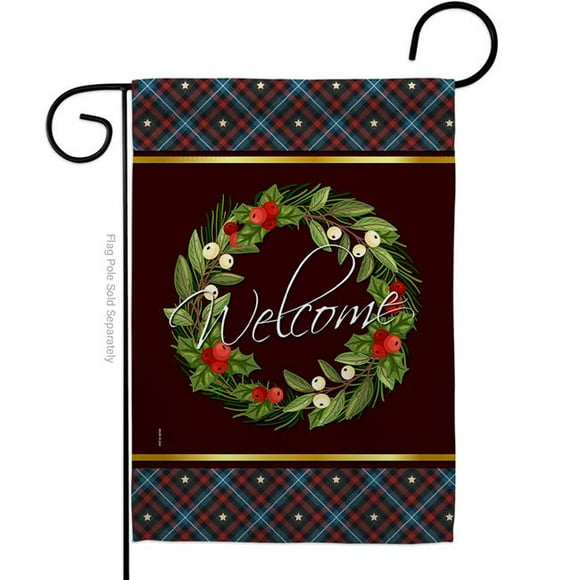 USA Decoration G170030-BO Christmas Berry Wreath Food Fruit 13 x 18.5 in. Double-Sided Decorative Vertical Garden Flags for House Decoration Banner Yard Gift
