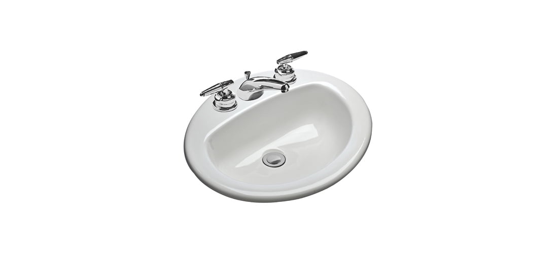 OVAL SELF RIM SINK WHT (Pack of 1)