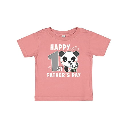 

Inktastic Happy 1st Fathers Day with Pandas Gift Baby Girl T-Shirt