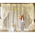 thumbnail image 3 of Cortinas de fondo Suppromo, color marfil transparente con luces, 3 x 2,5 m, 3 of 8