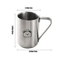 thumbnail image 2 of Childern Stainless Steel Coffee Mugs with Handle,Double Layer Coffee Mug for Kids,Tea Cups Espresso Cups Camping Mugs for Home Office Camping Outdoors Hiking Picnics, 2 of 5