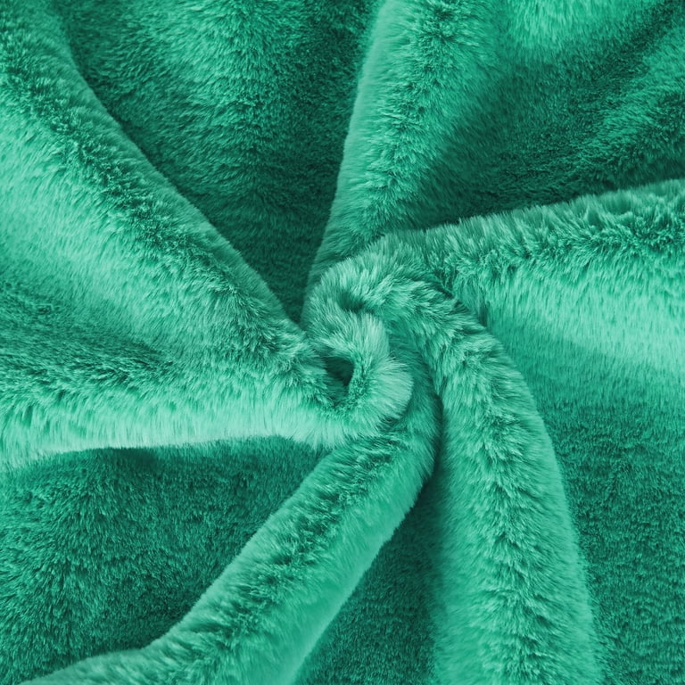 Turquoise faux fur clearance pillow