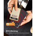 thumbnail image 3 of Tarjetero delgado YESIIW con bloqueo RFID, color dorado limón, 3 of 8