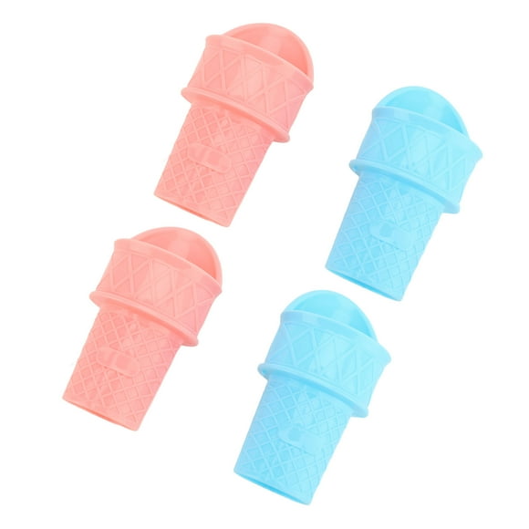 Reusable Mini Ice Cream Cones, Lightweight PP Pink Blue 4pcs Ice Cream Cone Scoop for Party