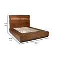 thumbnail image 5 of Zeko King Size Storage Bed- Live Edge Panel Headboard- Walnut Brown Wood, 5 of 6