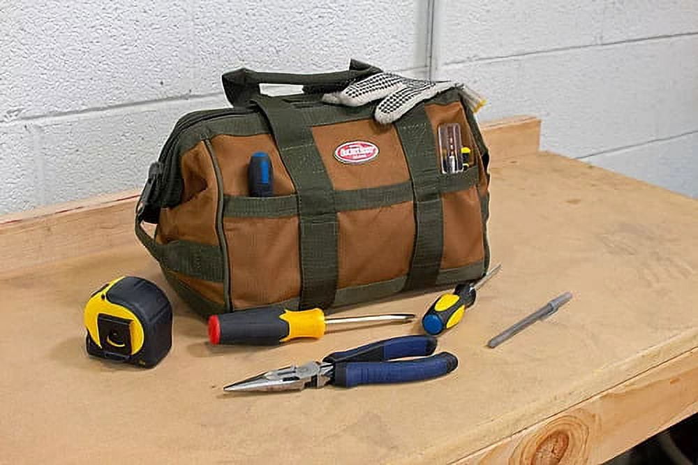 Bucket Boss 60028 12" & 16" Green & Brown Gatemouth® Tool Bag Combo