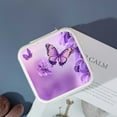 thumbnail image 4 of BCIIG Flower Butterfly Purple Flexible Jewelry Box for Travel White, 4 of 5