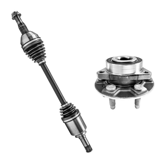 AutoShack Front Left CV Axle Shaft Wheel Hub Bearing Assembly | Replacement for 2017 GMC Acadia | 2-PC