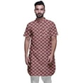 thumbnail image 1 of Atasi Kurta Imprimée pour Hommes Col Mandarin Coton Cambric Chemise Kurta Décontractée, 1 of 1