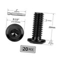 thumbnail image 2 of Bybiment 20 Pieces M8 20mm Flat Screws Bolts, Flat Round Furniture Fasteners, Steel 304, Screwdriver Included, 2 of 6